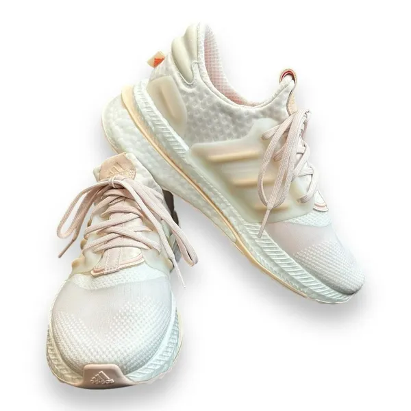 adidas X_PLR BOOST Sportswear‎ White/Wonder Quartz/Bliss Orange Size 8 Women's - Image 6