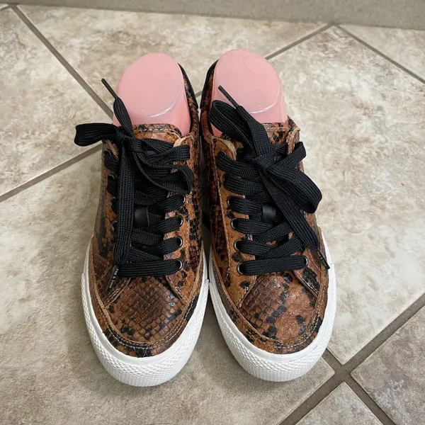 mens rag and bone‎ Snake Skin Sneakers 37EU Or 7 US Lace Up platform Laceup - Image 2