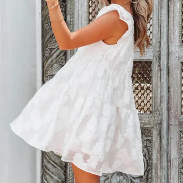 Entro Cream Midi Dress - Image 2