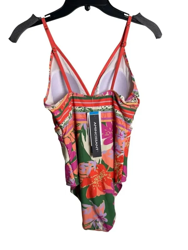 Tribal 7004XX-3562-XIX Palms-Flatten It Gathered Swimsuit-Cartagena M NWT - Image 4