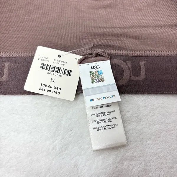 UGG Mauve‎ Brown Logo Elastic Scoop Bralette Size XL NEW - Image 5