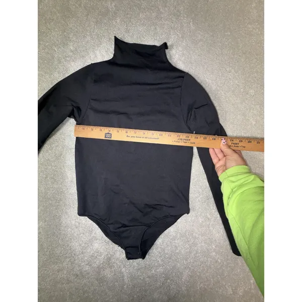 skims essential mock neck long sleeve bodysuit L/XL black Slimming - Image 7