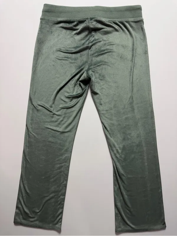 Aerie Dreamy Velour Low Rise Lounge Pants, Green, Size M - Image 4
