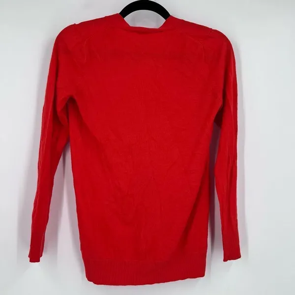 J. Crew Blood Orange Merino‎ Wool Cardigan small button down - Image 6