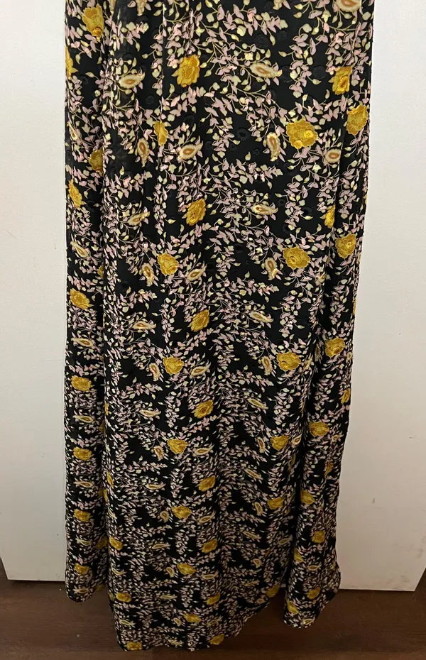 Lulus Black And Yellow Wrap Dress - Image 3