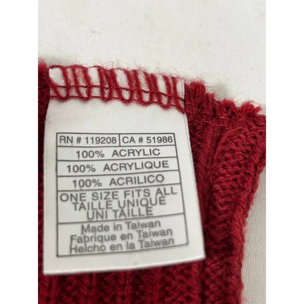 Indiana Hoosiers IU‎ Striped Knit Scarf One Size Fits All Team Red Black White - Image 4