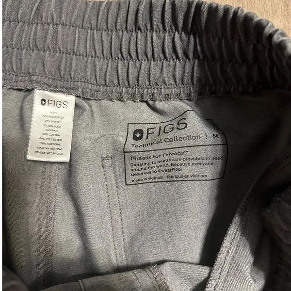 Figs Jogger Scrub Pants Size Medium Stretch Drawstring Nurse - Image 4