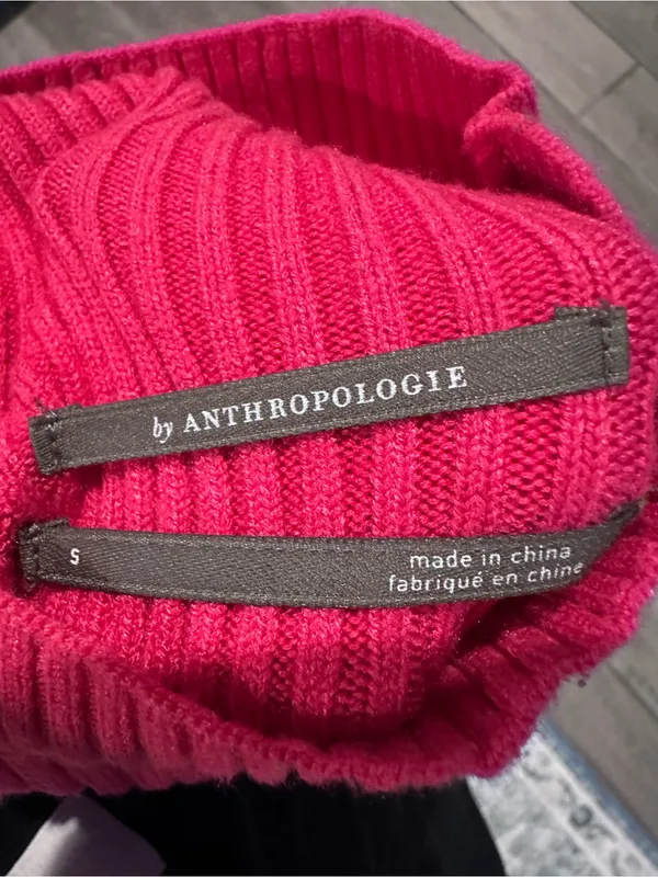 Anthropologie High-Neck Mockable Maxi Dress Fuchsia Knit dress & Pleated Skirt - Image 9