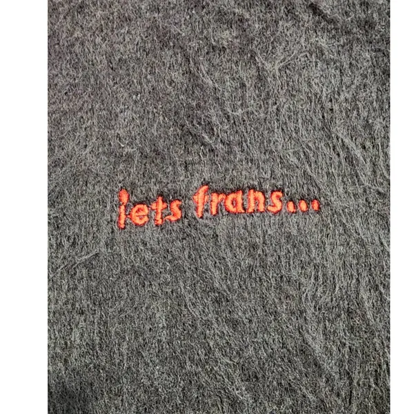 iets frans... Urban Outfitters Fluffy Knit Vest Navy Blue Unisex L NWOT - Image 6