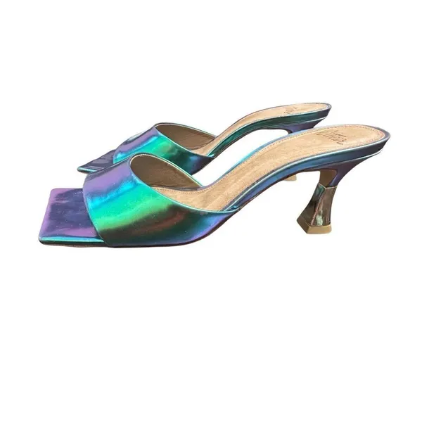 Wittner Luiza Luster Holographic Leather Flared Sandal - Image 4