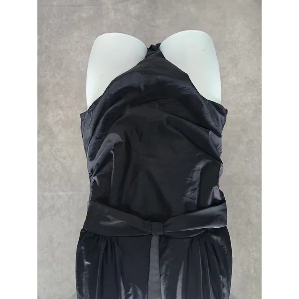 Black Whimsy Goth Ruched One Piece Swimsuit Beach Vacation Large - Image 4