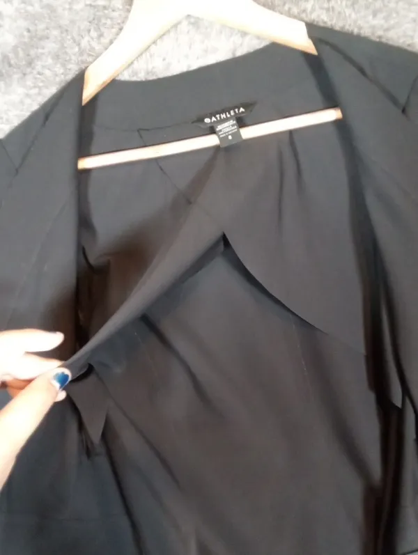 Athleta Avenue Blazer Womens Size 8 Black Stretch Travel Office Buniness Classic - Image 9