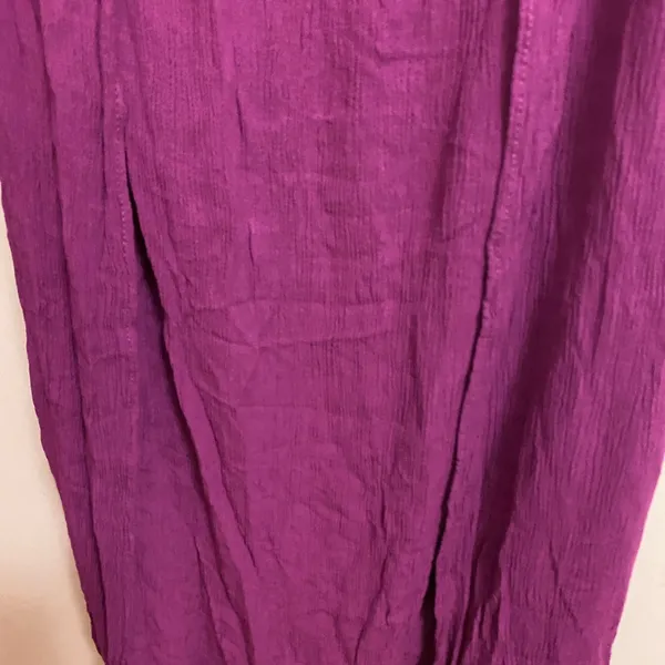 Shinestar Womens Halter Maxi Dress XL Bright Purple Boho Lace Trim Open Back - Image 6