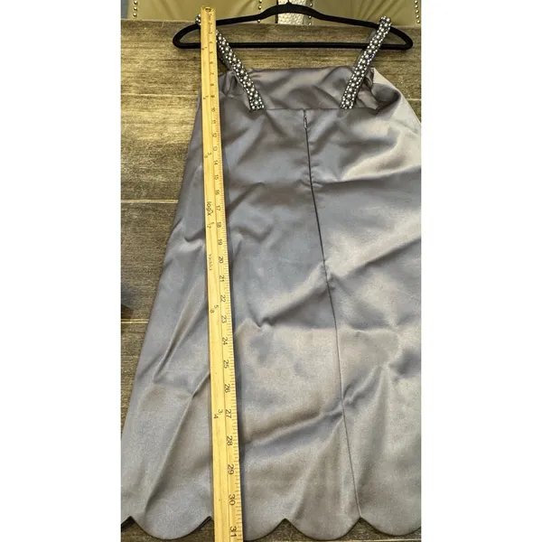 Kate Spade satin mini‎ dress with beaded straps Gray Size 0 - Image 14