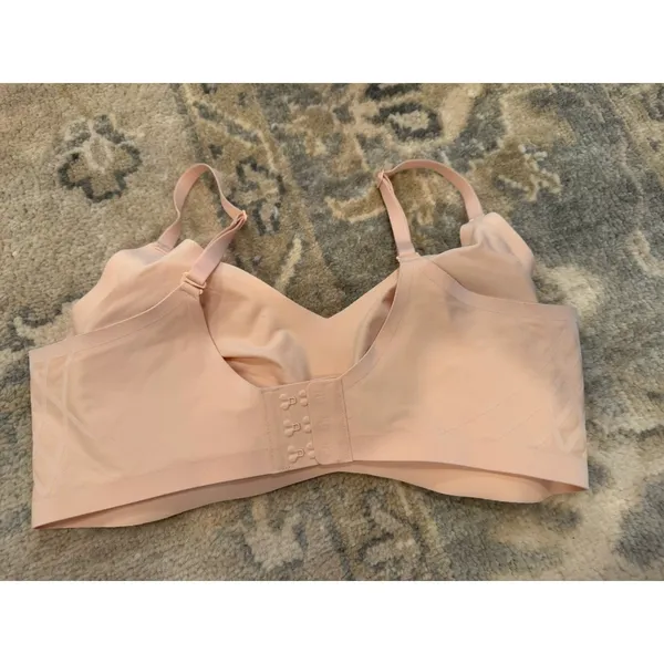 Honeylove Silhouette Wireless Bra Woman's Sz XL 38D/DD(E) Blush Shaping Comfort - Image 5