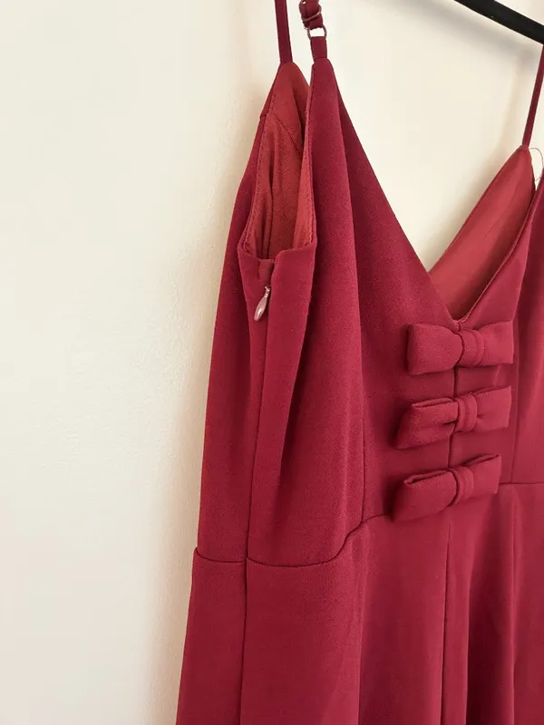 Lulus Eloquent Ease Burgundy Sleeveless Mermaid Maxi Dress Prom Party Size M - Image 8
