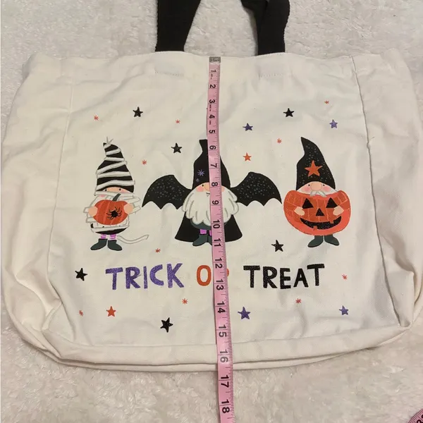 5/$30 🎈 Halloween gnomes Trick or Treat Canvas Tote - Image 4