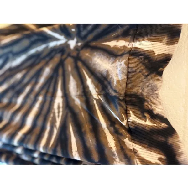 Tryst by Mathey Tie Dye Maxi Skirt XL Black Brown Cream Ribbed Waist Boho Spiral - Image 9