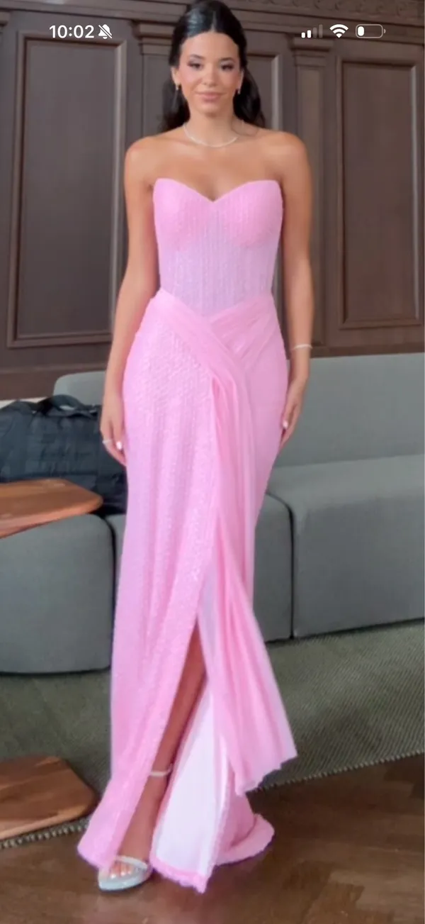 Beaded pink gown Size 00 - Image 2