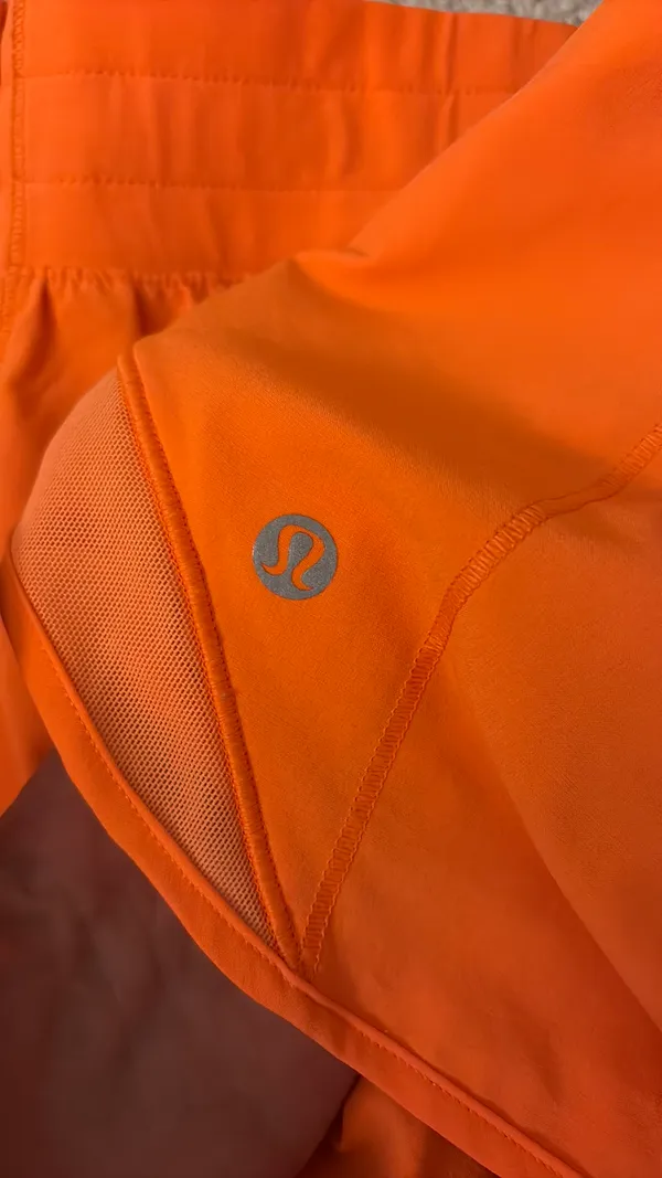 Lululemon Hotty Hot Neon Orange Shorts 4" - Image 3