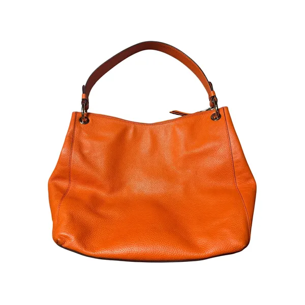 Kate Spade Pebbled Leather Shoulder Bag in the color Coral Buds Orange - Image 3