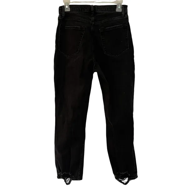 Abercrombie & Fitch Ankle Straight Ultra‎ High Rise Curve Love Jeans 27/4 Black - Image 3