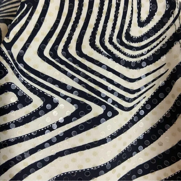 Vintage Y2K Jaipur Zebra Print Top Sparkle Sleeveless Mobwife Animal Print Large - Image 6