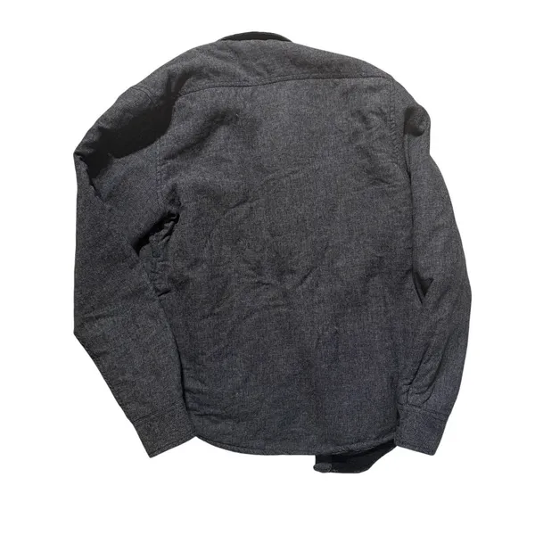 American Rag Faux Fur Lined Shirt Jacket Gray Button Front Shacket Women's M - Image 8