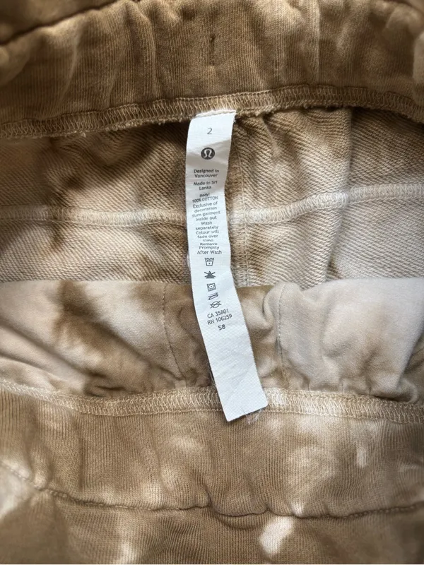 Lululemon Athletica Inner Glow Tie-Dye High-Waist Athletic Shorts Size 2 - Image 3