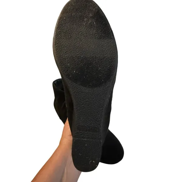 Report Black Suede‎ Wedge Booties Women's Size 9 Fringe Tassel Ties - Image 10