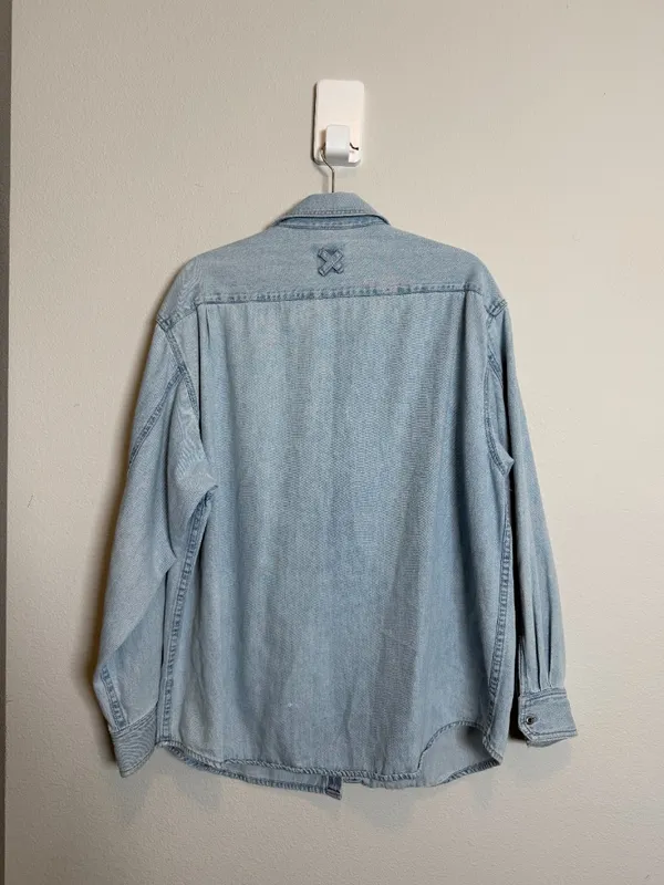 Ann Taylor Vintage Denim oversize Button up shirt - Image 5