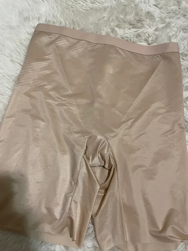 High Waisted Tummy Control Shorts in Nude - Image 2