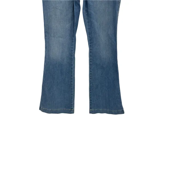 SPANX Flare Jeans Vintage Indigo High Rise Pull On Shaping Blue Size Large - Image 6