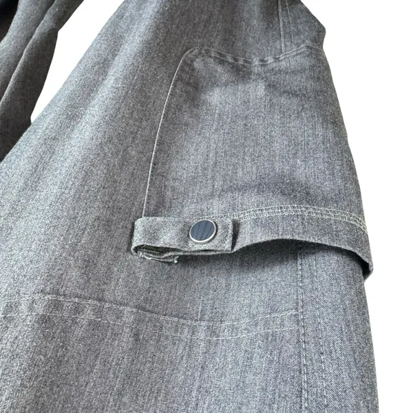 MED‎ COUTURE Touch Gray Slat Heather Drawstring Jogger Scrub Pants Size XSP - Image 7