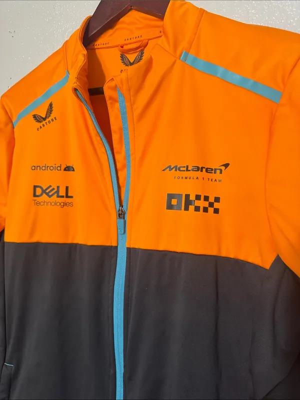 Castore McLaren F1 Team Replica Softshell Racing Jacket Full Zip Orange M 8 - Image 3