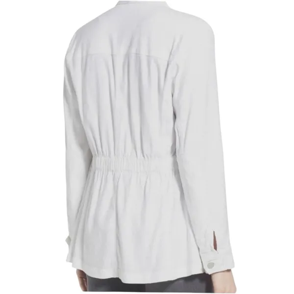 NYDJ Open Front Drape Collar White Blazer – Medium - Image 3