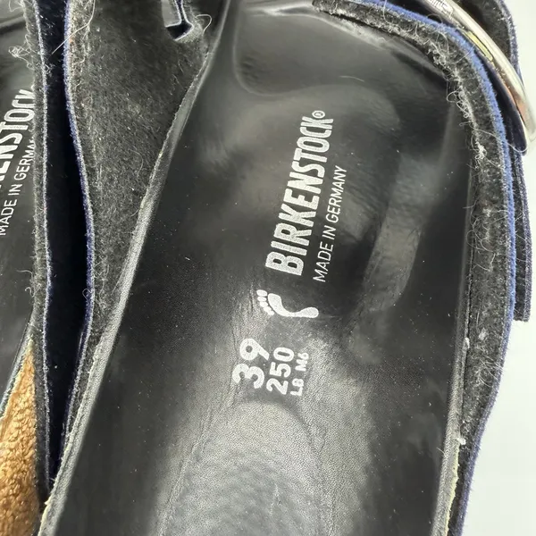 Birkenstock Arizona Big Buckle Rivet Midnight Velvet Exquisite 39 Narrow L8/M6 - Image 8