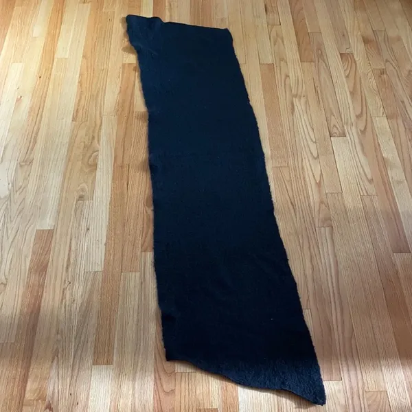BohoBlu New with‎ tag giftable black sweater scarf uneven asymmetrical hem knit - Image 3
