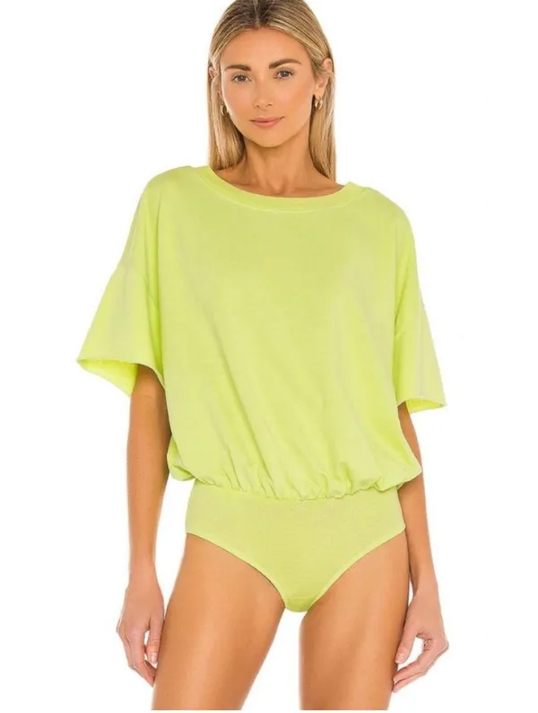 Free People - Cozy Cool Girl Bodysuit Neon Lighting Bug Oversized - Image 2