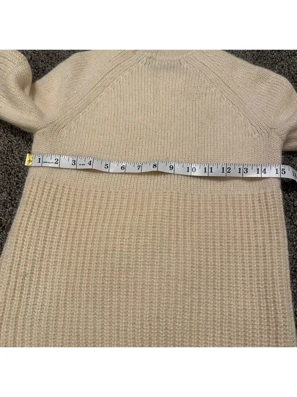 Banana Republic Cream Italian Yarn Knit Sweater XS - Image 7