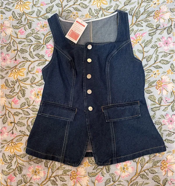 Denim Vest Blue - Image 4