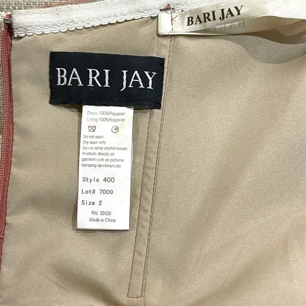 Bari Jay Style 400 Strapless Sweetheart Mini Dress Melon 2 - Image 6