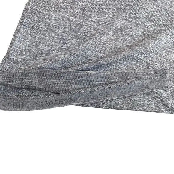 Lululemon Swiftly Tech Racerback Tank Size 4 Light Gray Marl Fitted Sporty‎ Gym - Image 4