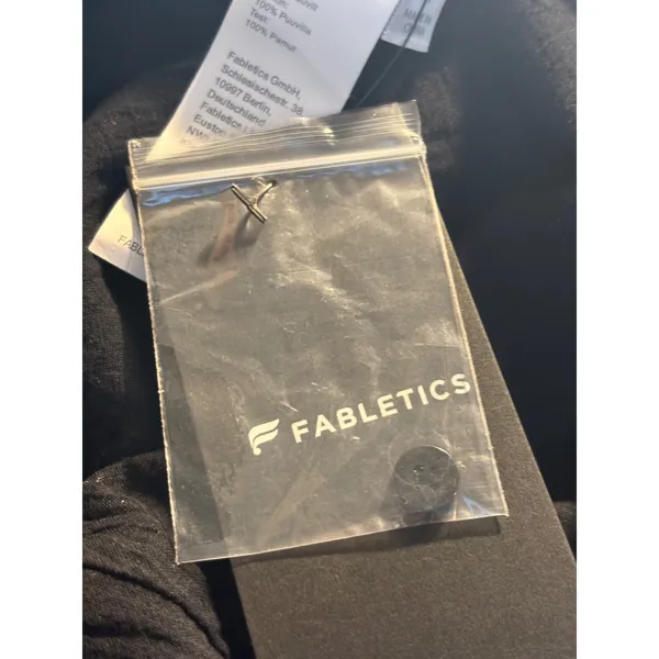 Fabletics Black Cotton Gauze Short Sleeve Romper Button Front Size M NEW - Image 3