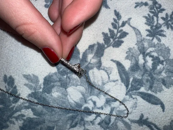 Kendra Scott Silver Heart Necklace - Image 5