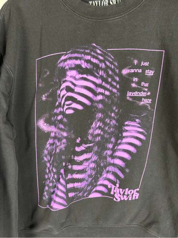 Taylor Swift The Eras Tour "Lavender Haze" Crewneck Sweatshirt Size L - Image 2