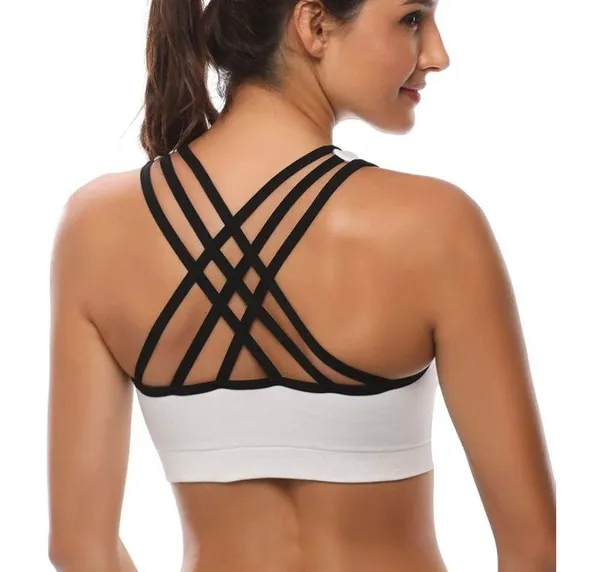 NWT Medium Support Strappy Padded Wirefree Racerback Sportsbra - Image 2