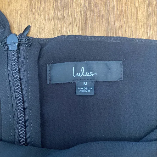 Lulu's Black One-Shoulder Cutout Ruffle Romper - Image 6