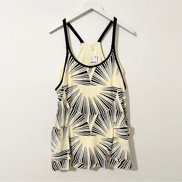 Free People Hot Shot Mini Printed Dress Romper Sunrise Geo Combo Size Small NWT - Image 2