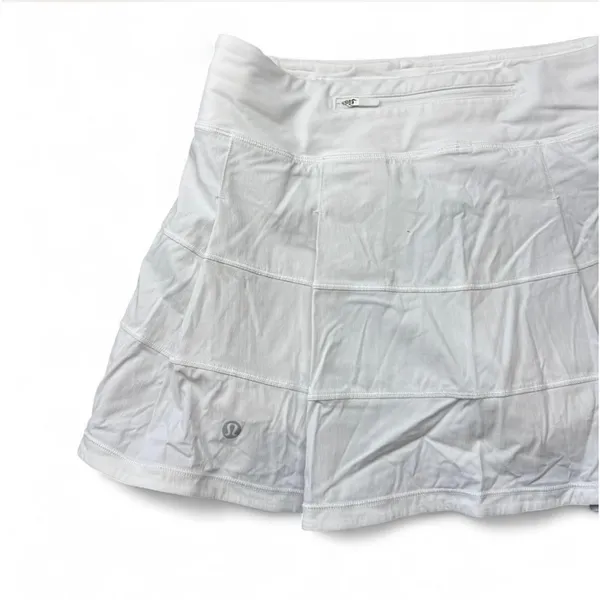 Lululemon Pace Rival Skirt White Size 10 - Image 2